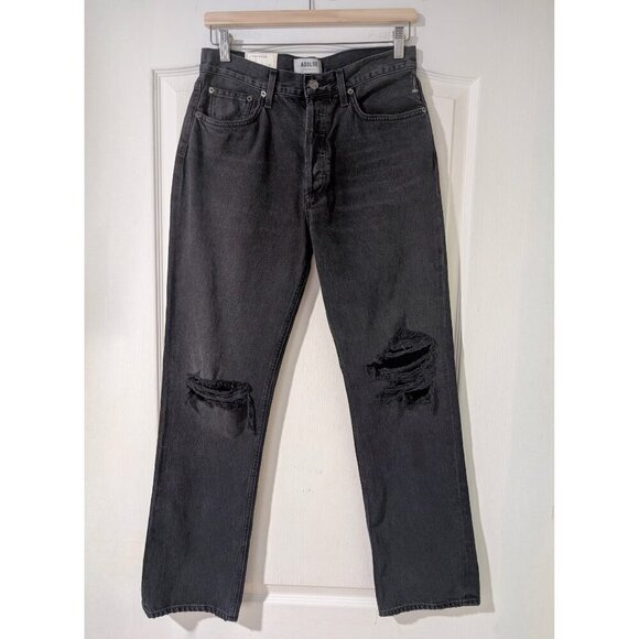 NWT Agolde | Lana Mid-Rise Vintage Straight Jeans in Disorder - Picture 4 of 14